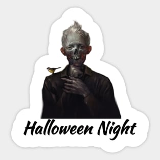 Happy Halloween night horror t-shirt design Sticker